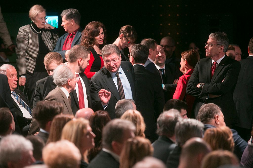 Budapest, 2018. február 18. Orbán Viktor miniszterelnök hagyományos évértékelő beszédét tartja a Várkert Bazárban 2018. február 18-án. Fotó: Horváth Péter Gyula