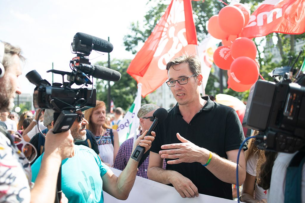 Karácsony Gergely a 24. Budapest Pride felvonuláson Fotó: Horváth Péter Gyula