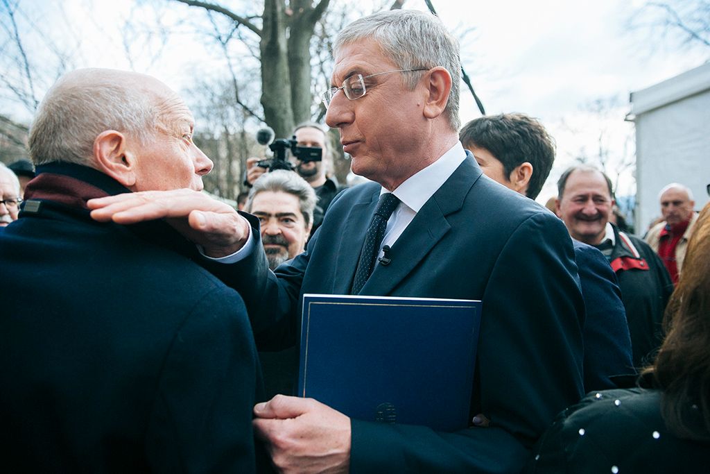 A Demokratikus Koalíció "Gyere bátran, Magyarország!" címmel rendezvénye. Az eseményen beszédet mondott Gyurcsány Ferenc, a DK elnöke, Lendvai Ildikó, az MSZP korábbi elnöke, Kuncze Gábor, az SZDSZ korábbi elnöke, valamint Homonnay Gergely író, újságíró. Fotó: Horváth Péter Gyula
