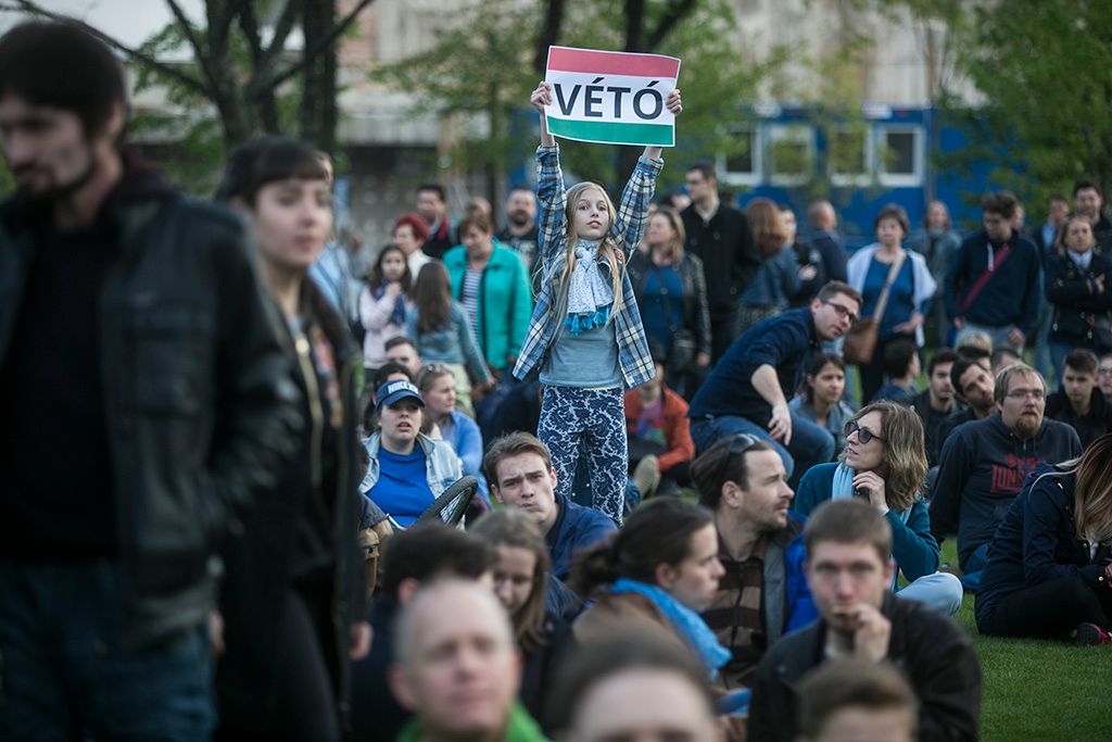 Az Oktatási szabadságot csoport demonstrációja Budapesten Fotó: Horváth Péter Gyula