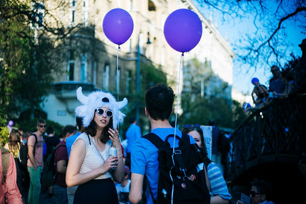 A választási eredménnyel elégedetlenek tüntetnek Budapesten 2.0 Mi vagyunk a többség - újabb tüntetés a demokráciáért! címmel meghirdetett demonstráció 2018. április 21-én. Fotó: Horváth Péter Gyula