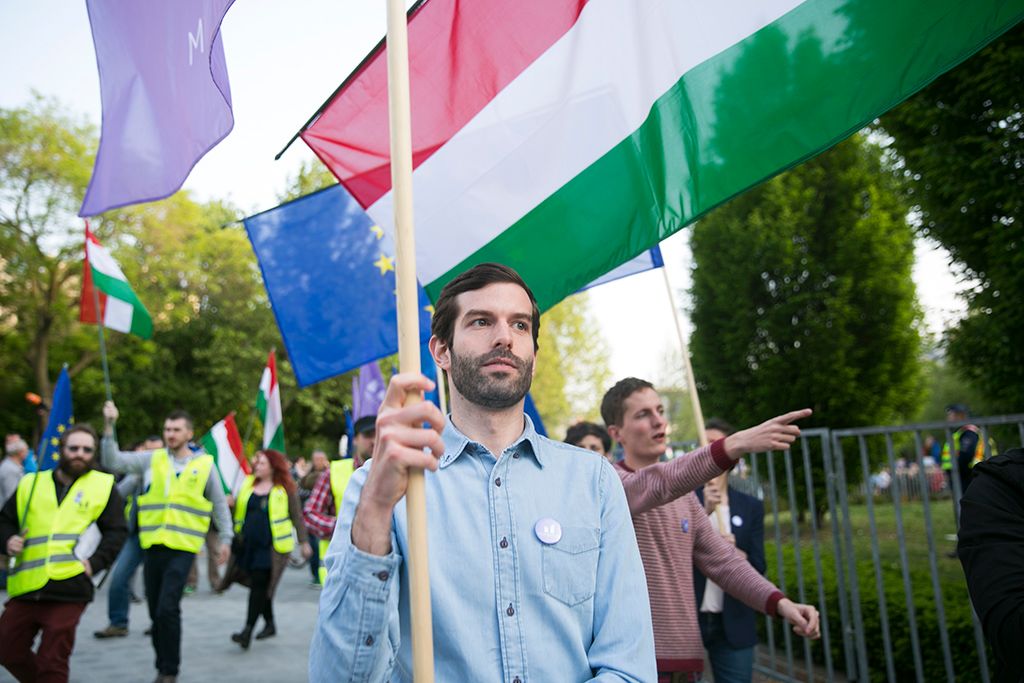 Momentum Mozgalom Európához tartozunk! jelmondattal meghirdetett demonstrációja Fotó: Horváth Péter Gyula