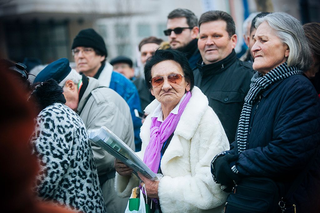 Együtt tüntetett az MSZP és a DK Czeglédy Csabáért a Szabadság téren Fotó :Horváth Péter Gyula