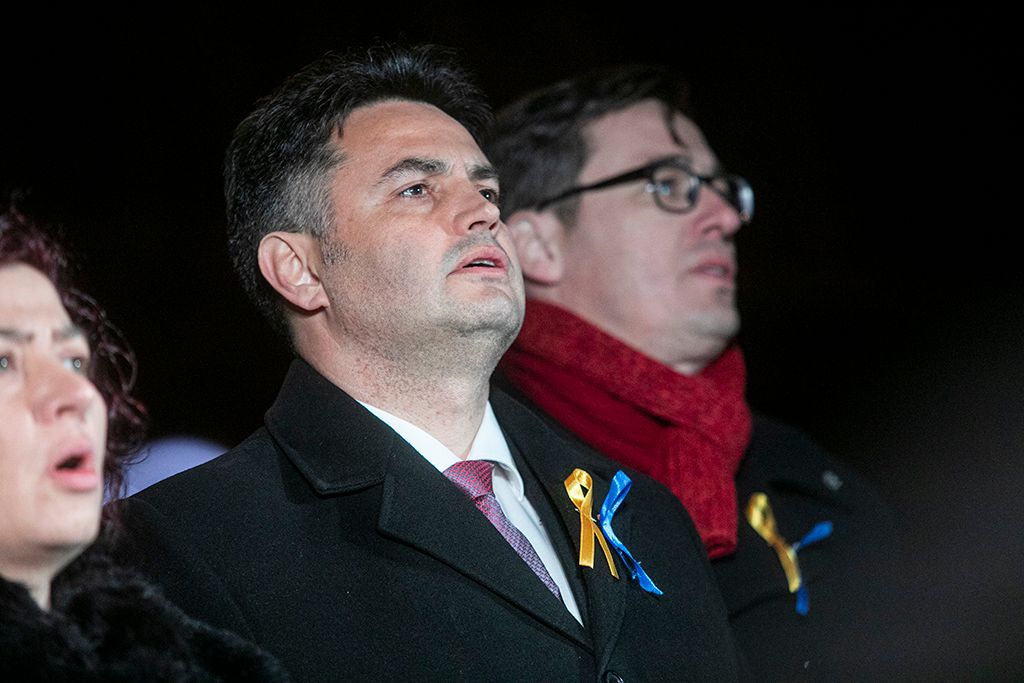 Márki-Zay Péter és Karácsony Gergely az ellenzéki tüntetésen 1-HPGy