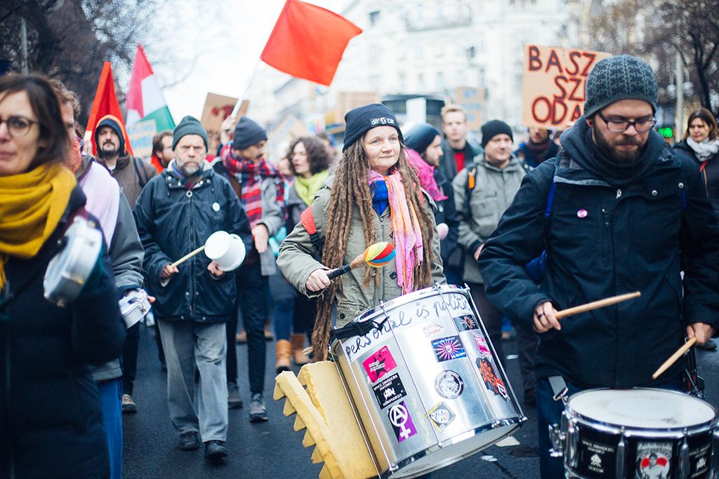Szakszervezeti Szövetség demonstrációja Budapesten 10-HPGy