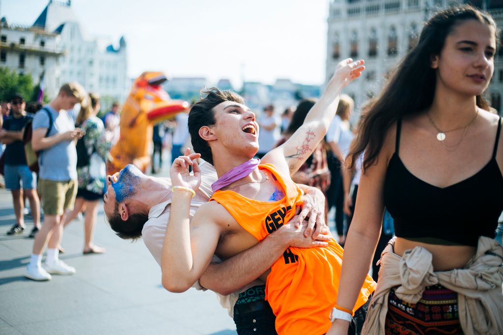 Résztvevők a Budapest Pride-on az LMBTQ-közösség fesztiválján  Fotó: Horváth Péter Gyula