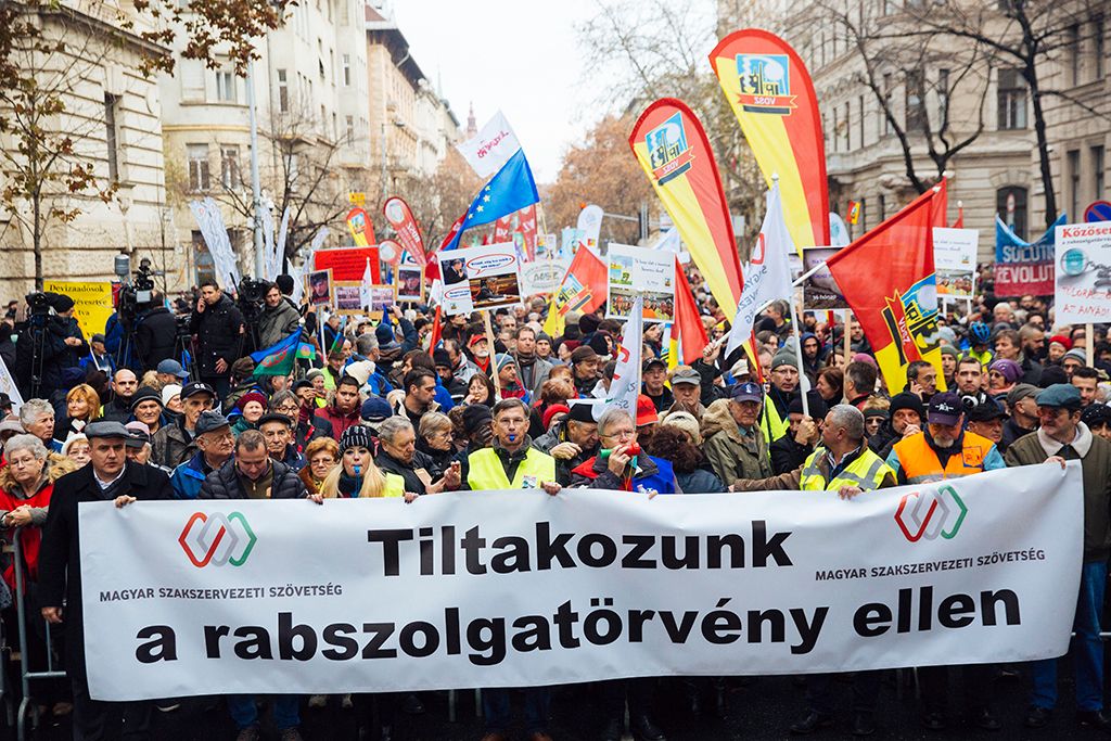 Szakszervezeti Szövetség demonstrációja Budapesten 5-HPGy
