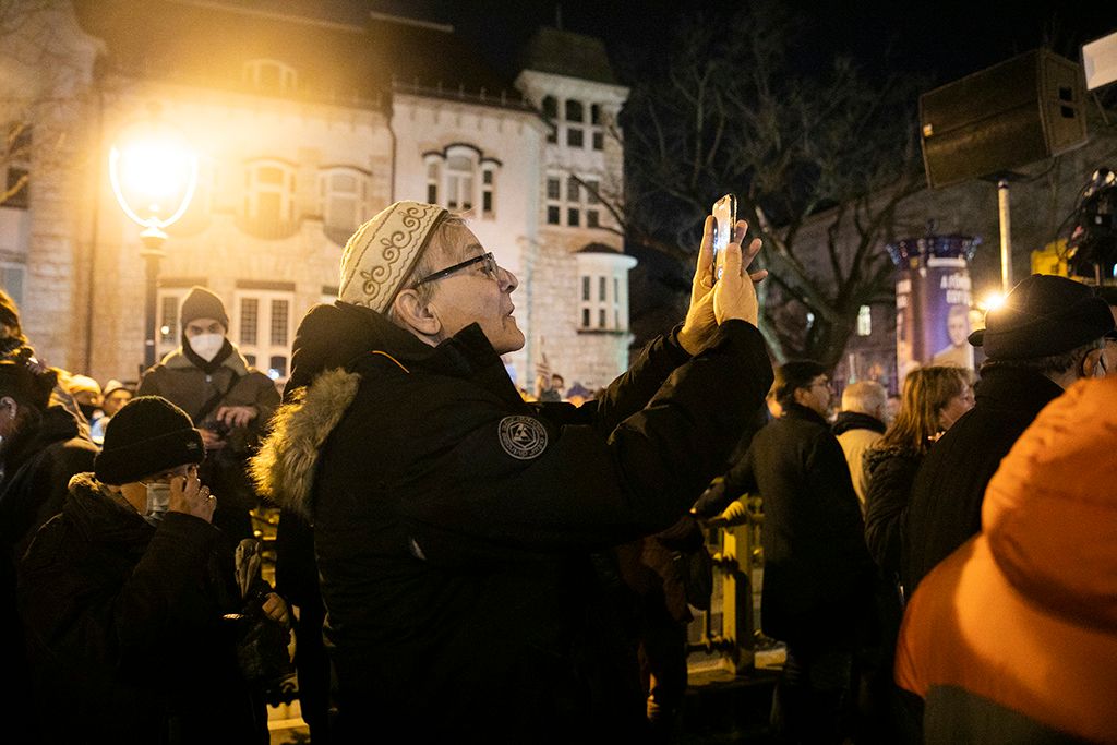 Demszky Gábor a tüntetésen 1-HPGy