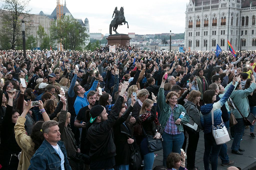 Az Oktatási szabadságot csoport demonstrációja Budapesten Fotó: Horváth Péter Gyula