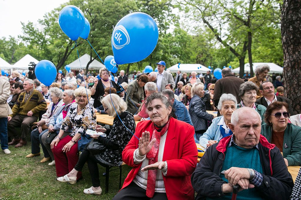 Gyurcsány Ferenc, a Demokratikus Koalíció  elnöke a párt majálisán a Városligetben Fotó: Horváth Péter Gyula