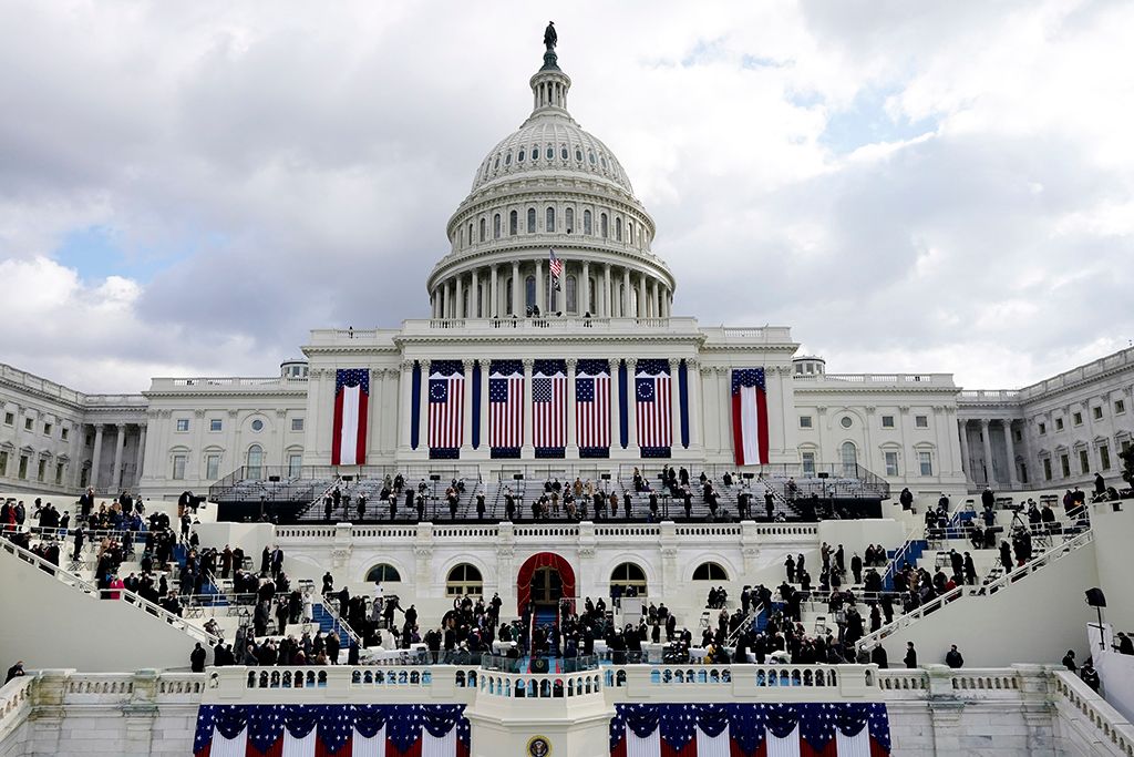 Joe Biden megválasztott amerikai elnök beiktatási ünnepségének helyszíne MTI/EPA/Patrick Semansky