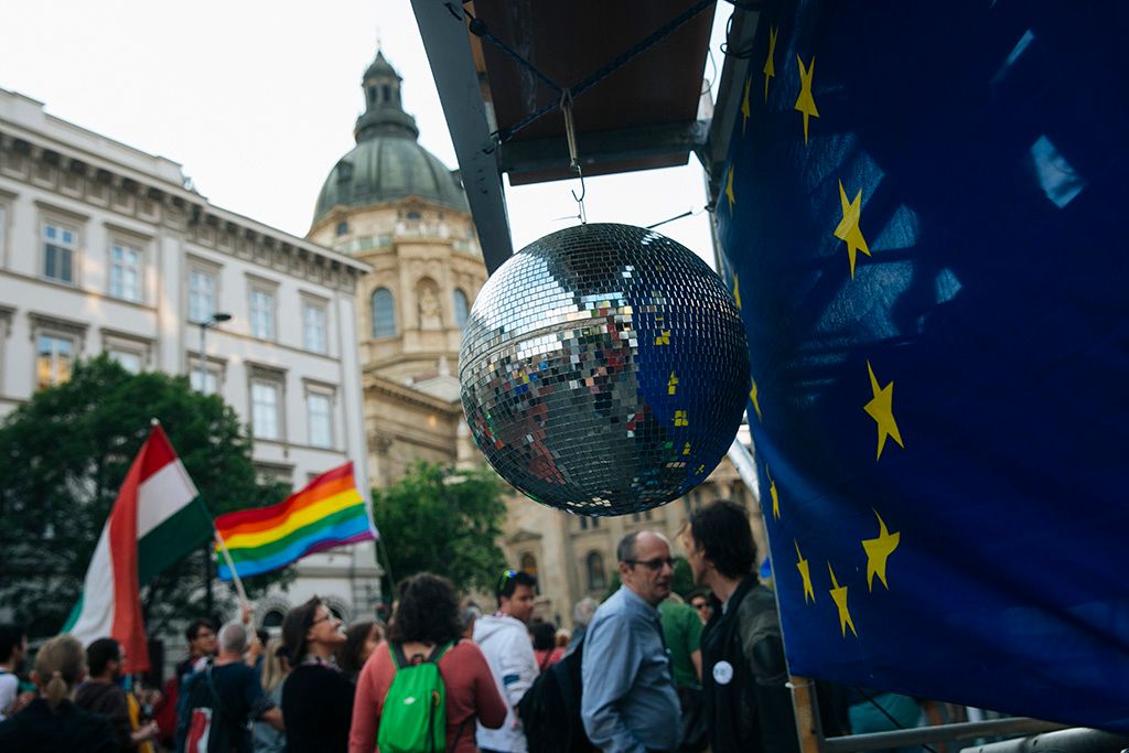 Nem maradunk csendben és az Oktatási Szabadságot Facebook-csoport Nem adjuk a jövőnk, itt maradunk! címmel megrendezett kormányellenes tüntetés Fotó: Horváth Péter Gyula