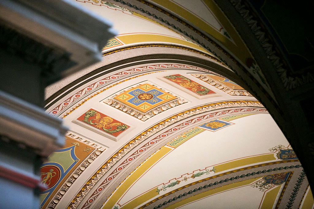 Felújított Szépművészeti Múzeum nyitóünnepsége 2018. október 30-án. A múzeum október 31-én nyílik meg a nagyközönség előtt a három éven át tartó, átfogó rekonstrukció után. Fotó: Horváth Péter Gyula