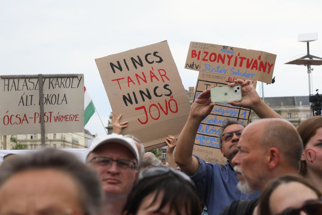 20230616 Tanár-diák tüntetés a státusztörvény ellen // Hatlaczki Balázs