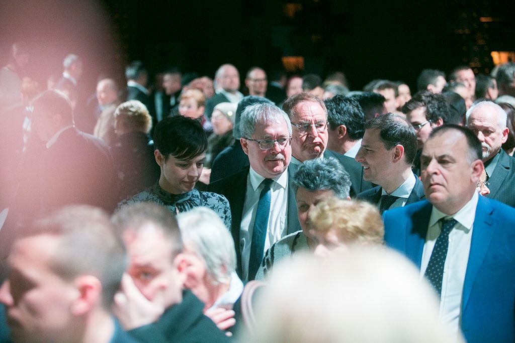 Budapest, 2018. február 18. Orbán Viktor miniszterelnök hagyományos évértékelő beszédét tartja a Várkert Bazárban 2018. február 18-án. Fotó: Horváth Péter Gyula