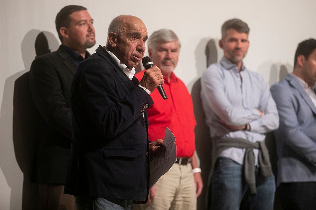 Stefka István és a film alkotói A Halál népbiztosa dokumentum-játékfilm díszbemutatója 8-HPGY