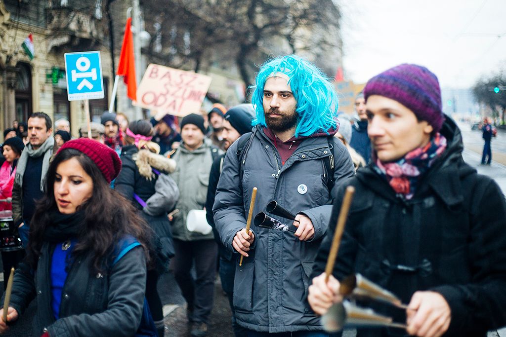 Szakszervezeti Szövetség demonstrációja Budapesten 13-HPGy