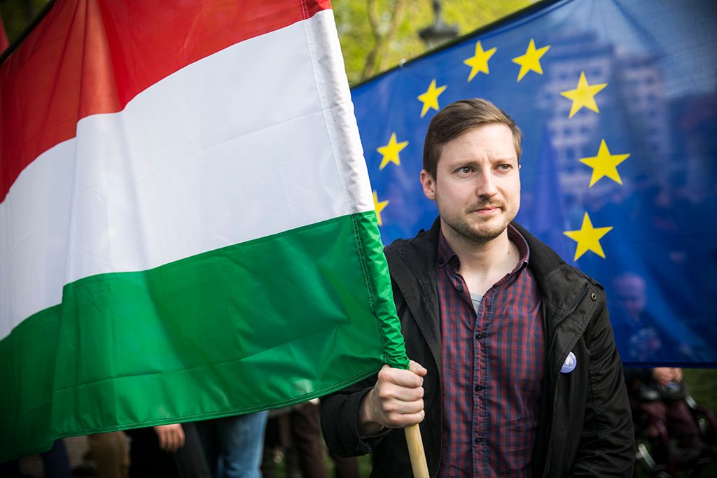 Momentum Mozgalom Európához tartozunk! jelmondattal meghirdetett demonstrációja Fotó: Horváth Péter Gyula