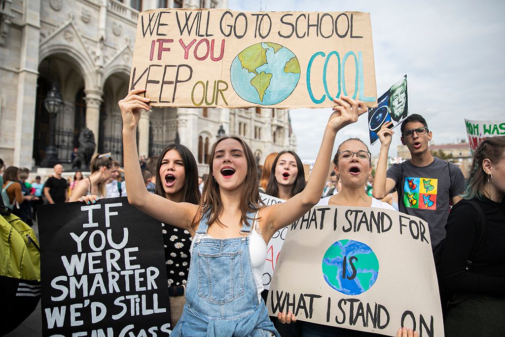 Demonstráció a harmadik globális klímasztrájk keretében Budapesten 9-HPGy