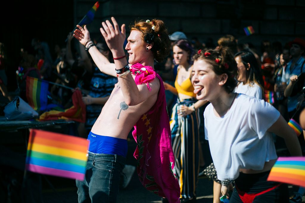 Résztvevők a Budapest Pride-on az LMBTQ-közösség fesztiválján  Fotó: Horváth Péter Gyula