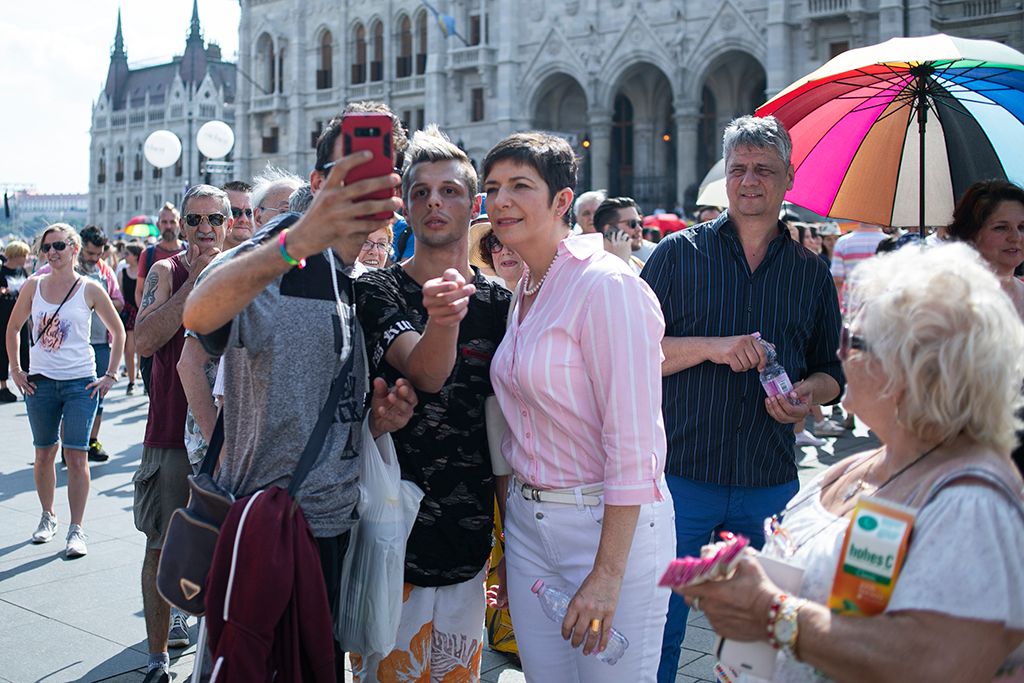 Budapest Pride Dobrev Klára a 24. Budapest Pride felvonuláson Fotó: Horváth Péter Gyula