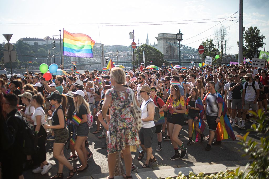 Budapest, 2019. július 6. A 24. Budapest Pride felvonulás résztvevői Fotó: Horváth Péter Gyula