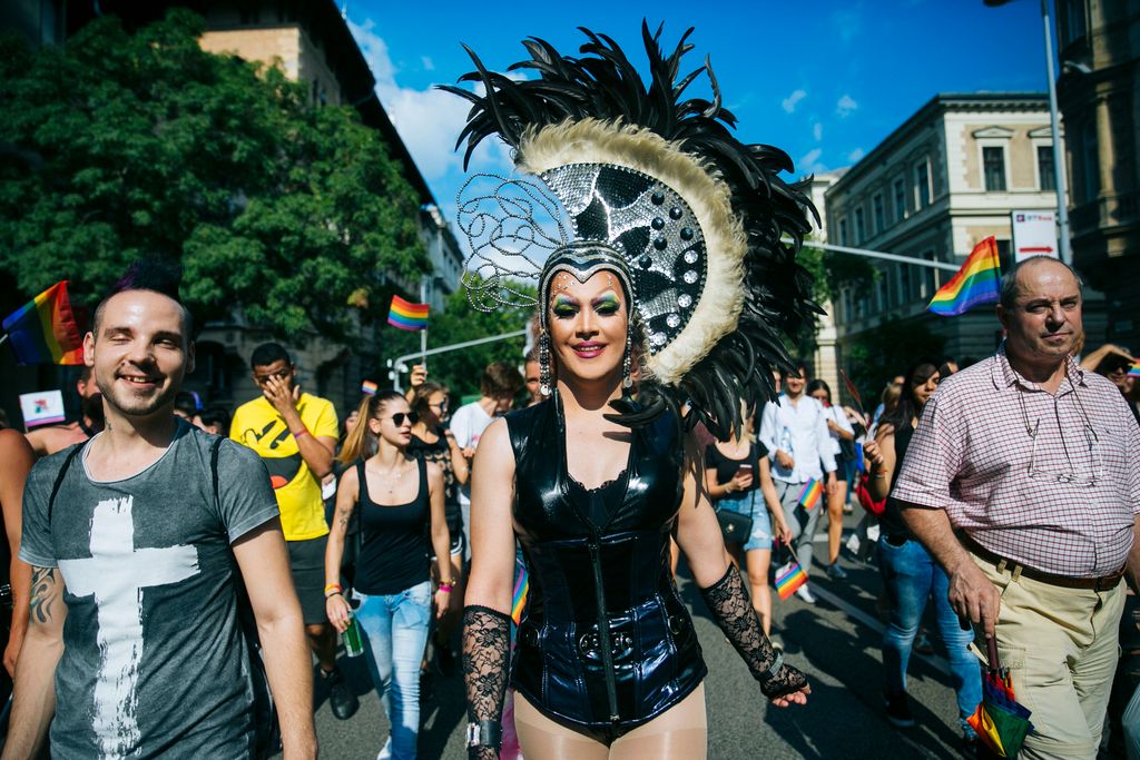 Résztvevők a Budapest Pride-on az LMBTQ-közösség fesztiválján  Fotó: Horváth Péter Gyula