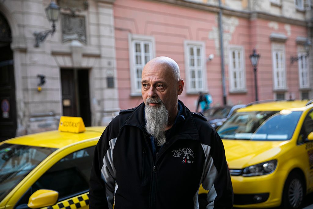 Horacsek Róbert a taxis demonstráción Budapesten a városháza előtt 2-HPGy