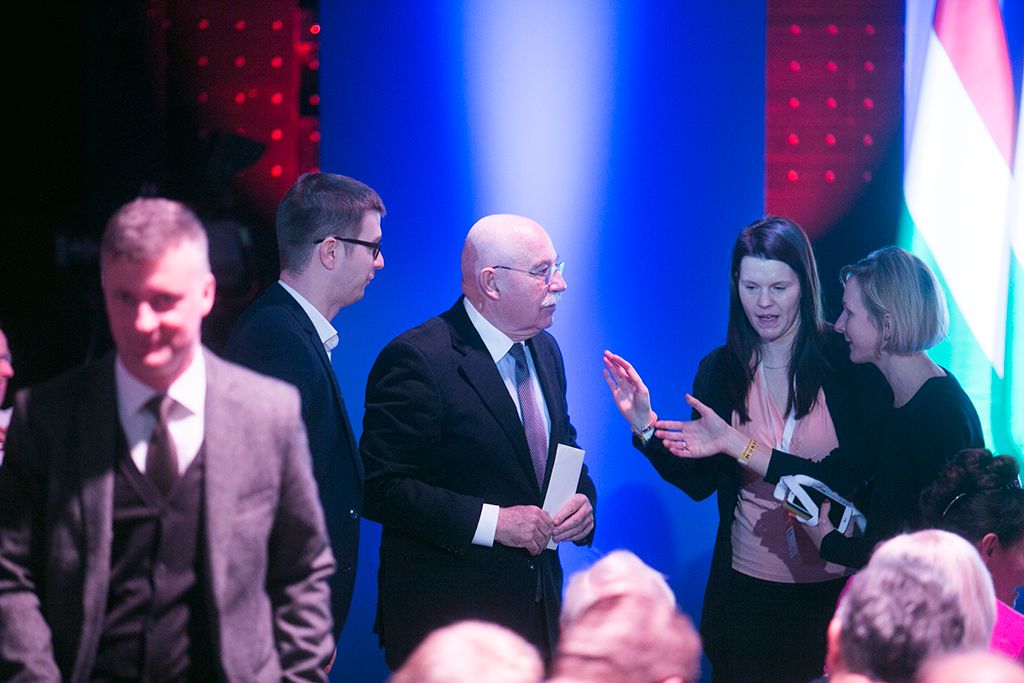 Budapest, 2018. február 18. Orbán Viktor miniszterelnök hagyományos évértékelő beszédét tartja a Várkert Bazárban 2018. február 18-án. Fotó: Horváth Péter Gyula