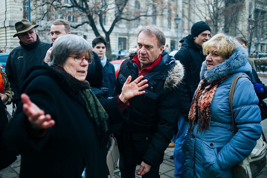 Varjú László és MAgyar Fruzsina Együtt tüntetett az MSZP és a DK Czeglédy Csabáért a Szabadság téren Fotó :Horváth Péter Gyula