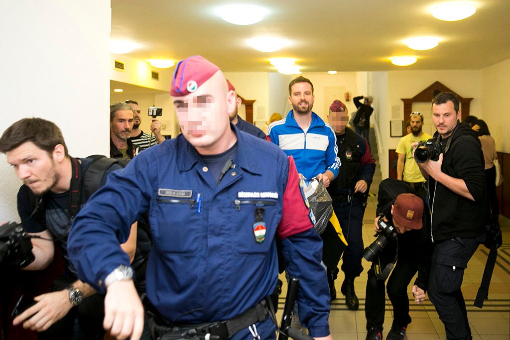 Gulyás Márton és társa  Varga Gergő perének tárgyalásán a Budai Központi Kerületi Bíróságon Fotó: Horváth Péter Gyula