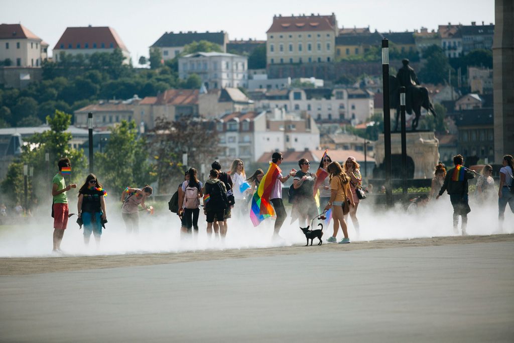 Résztvevők a Budapest Pride-on az LMBTQ-közösség fesztiválján  Fotó: Horváth Péter Gyula