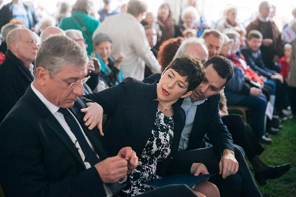 A Demokratikus Koalíció "Gyere bátran, Magyarország!" címmel rendezvénye. Az eseményen beszédet mondott Gyurcsány Ferenc, a DK elnöke, Lendvai Ildikó, az MSZP korábbi elnöke, Kuncze Gábor, az SZDSZ korábbi elnöke, valamint Homonnay Gergely író, újságíró. Fotó: Horváth Péter Gyula