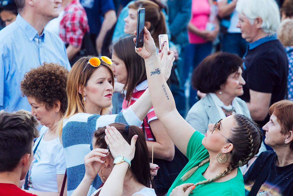 A Facebookon meghirdetett, ellenzéki pártok részvételével tartott demonstráció Budapesten Fotó: Horváth Péter Gyula