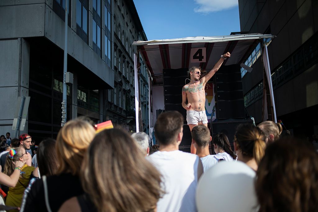 Budapest, 2019. július 6. A 24. Budapest Pride felvonulás résztvevői Fotó: Horváth Péter Gyula