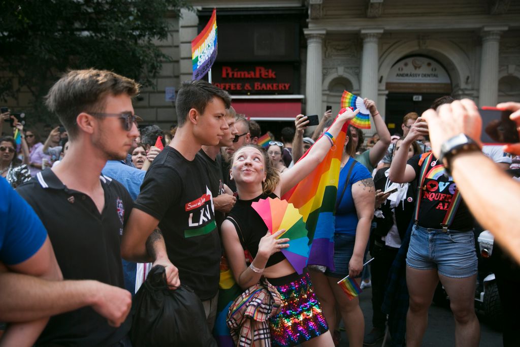 Résztvevők a Budapest Pride-on az LMBTQ-közösség fesztiválján  Fotó: Horváth Péter Gyula