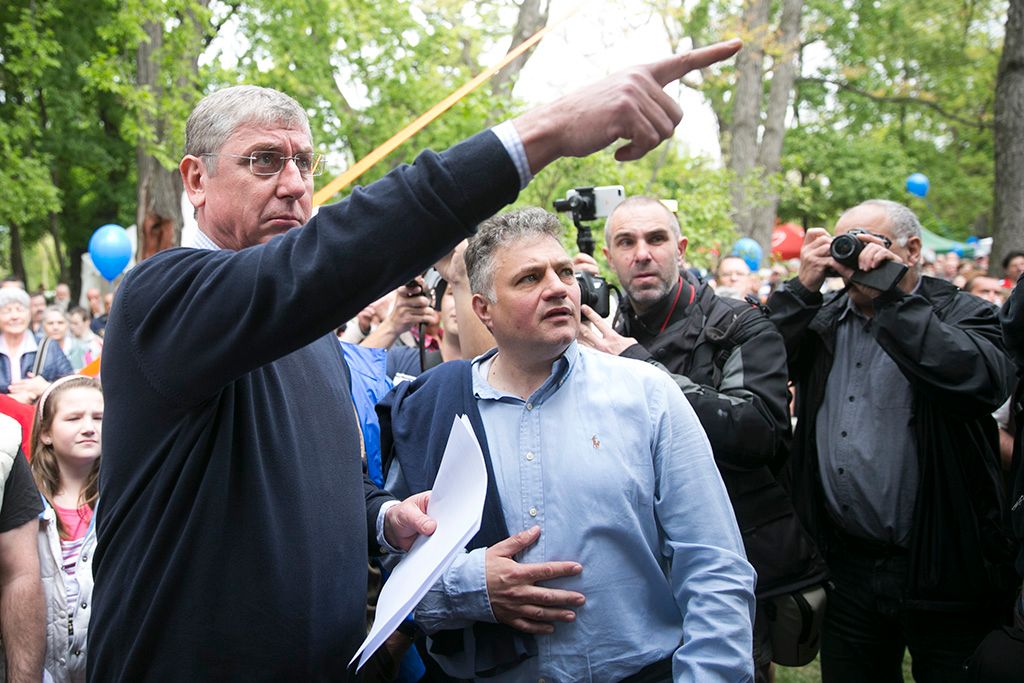 Gyurcsány Ferenc, a Demokratikus Koalíció  elnöke a párt majálisán a Városligetben Fotó: Horváth Péter Gyula