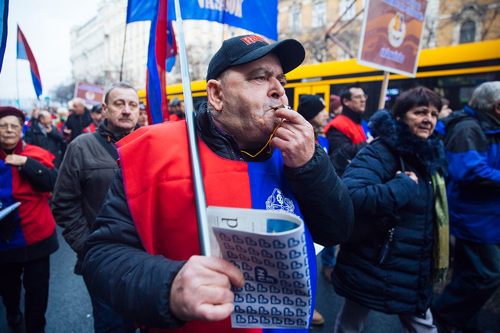 Szakszervezeti Szövetség demonstrációja Budapesten 18-HPGy