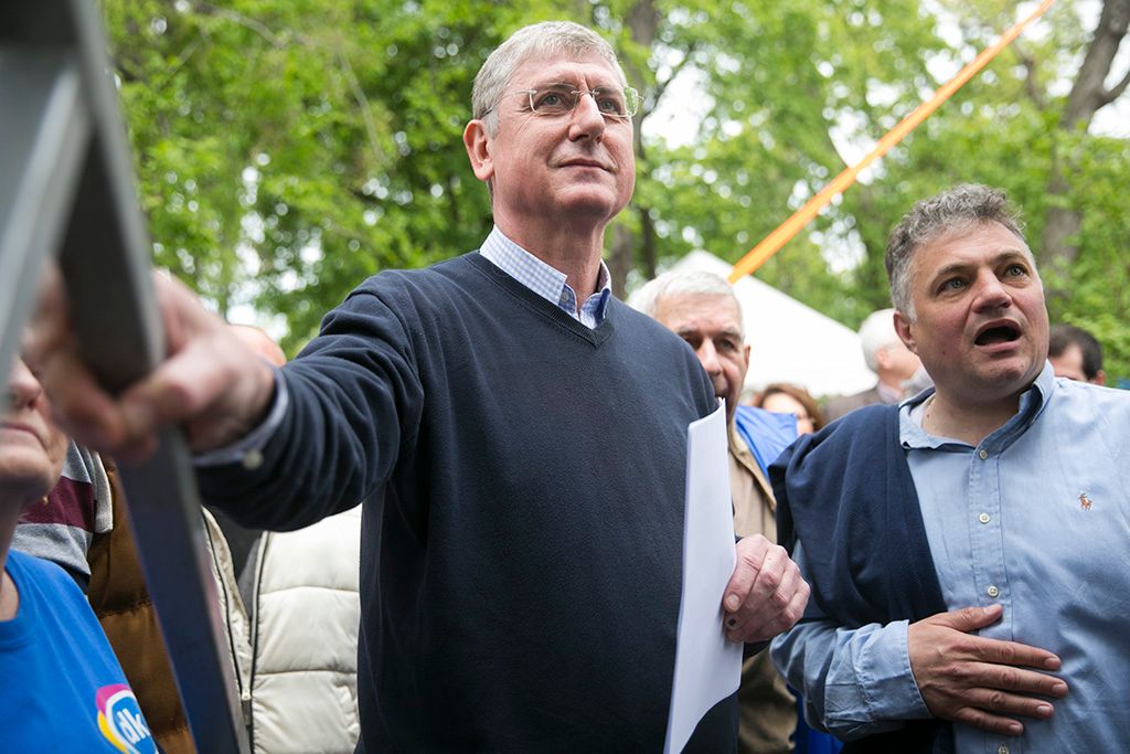 Gyurcsány Ferenc, a Demokratikus Koalíció  elnöke a párt majálisán a Városligetben Fotó: Horváth Péter Gyula