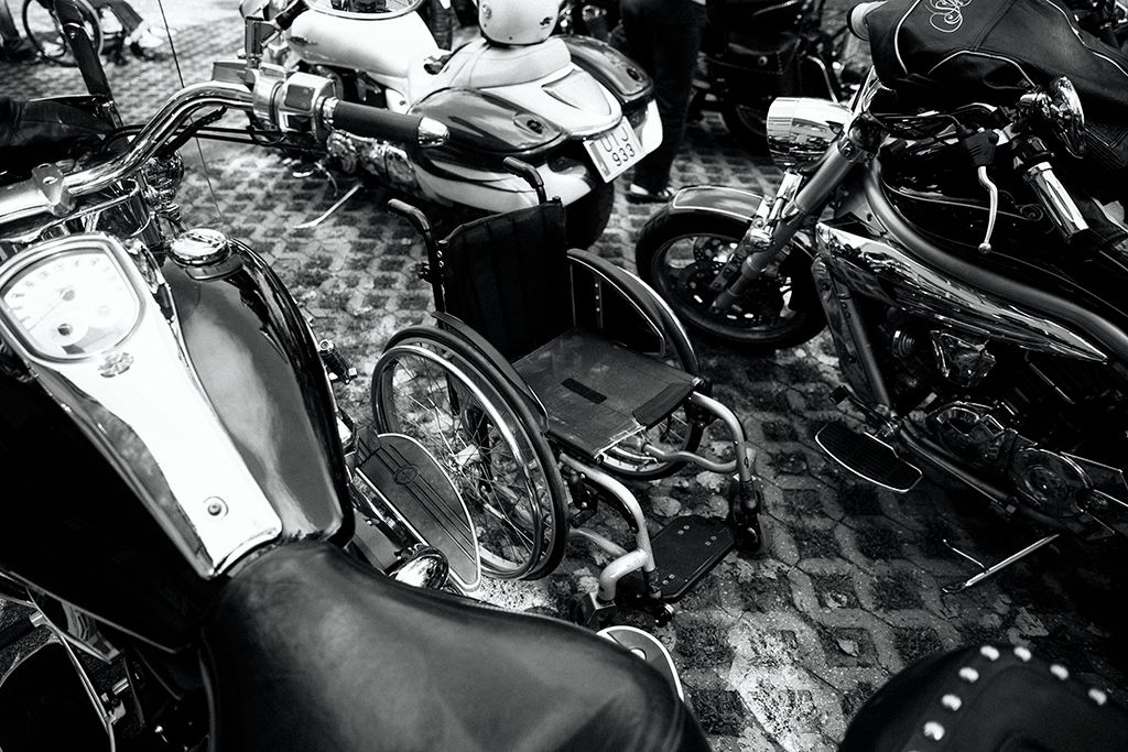 Résztvevők a Pető Intézet rendhagyó, motoros felvonulással egybekötött tanévnyitóján Fotó: Horváth Péter Gyula