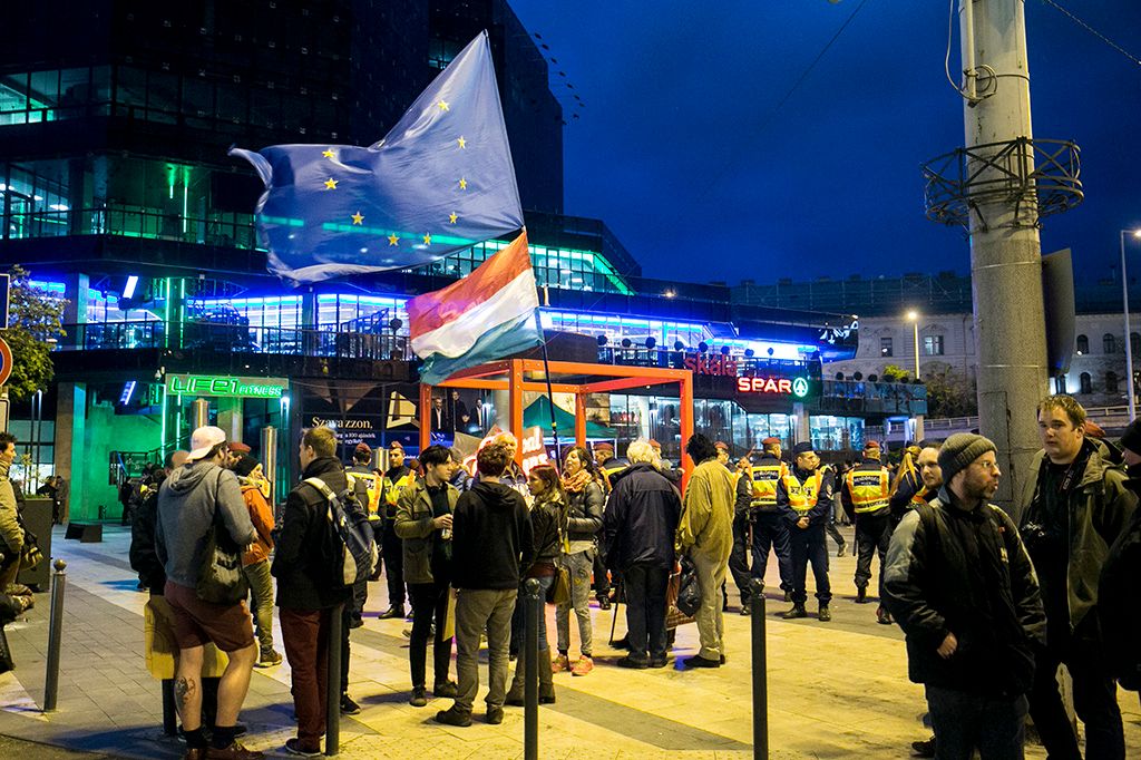 A CEU-s vircsaft elleni demonstráció! Fotó: Horváth Péter Gyula