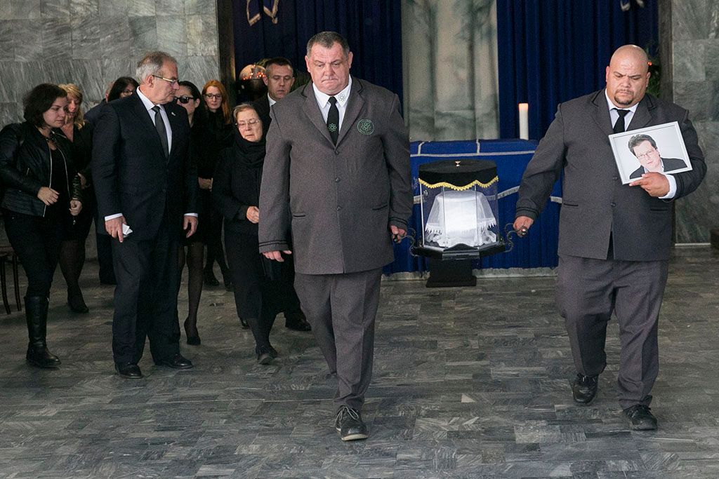 Végső búcsú kollégánktól, Máté T. Gyulától, a Fiumei Úti Sírkertben Fotó: Horváth Péter Gyula