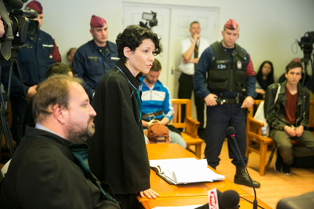 Gulyás Márton és társa  Varga Gergő perének tárgyalásán a Budai Központi Kerületi Bíróságon Fotó: Horváth Péter Gyula
