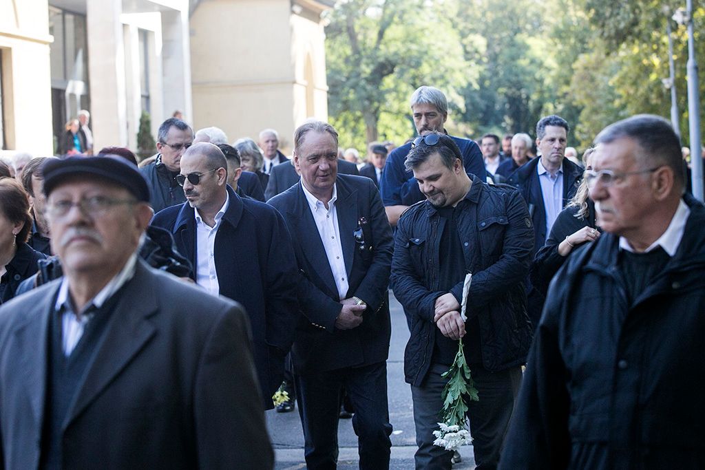 Végső búcsú kollégánktól, Máté T. Gyulától, a Fiumei Úti Sírkertben Fotó: Horváth Péter Gyula