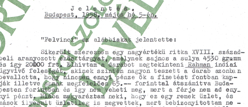 Jó üzletet ajánlott / Forrás: ÁBTL