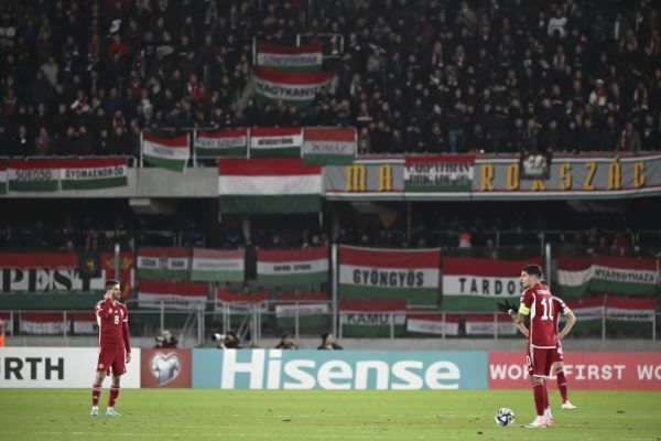 Szurkolóink Kaunasban is fantasztikus hangulatot teremtettek.<br />Fotó: MTI/Illyés Tibor