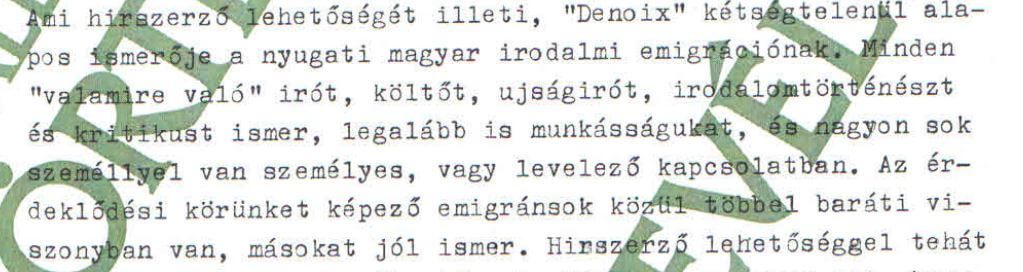Tökéletes jelölt, részlet az 1971-es jellemzésből / Forrás: ÁBTL