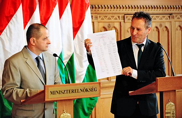 Papcsák Ferenc, és Budai Gyula elszámoltatási kormánybiztosok. Fotó: nol.hu
