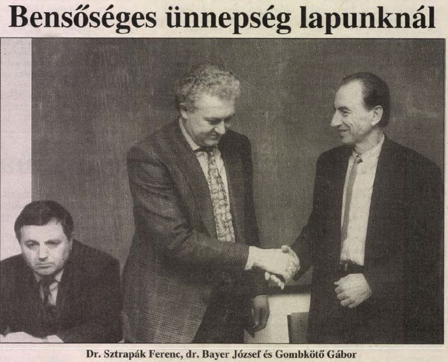 Bayer József és két hű újságírója / Forrás: 24 óra/ Arcanum.hu