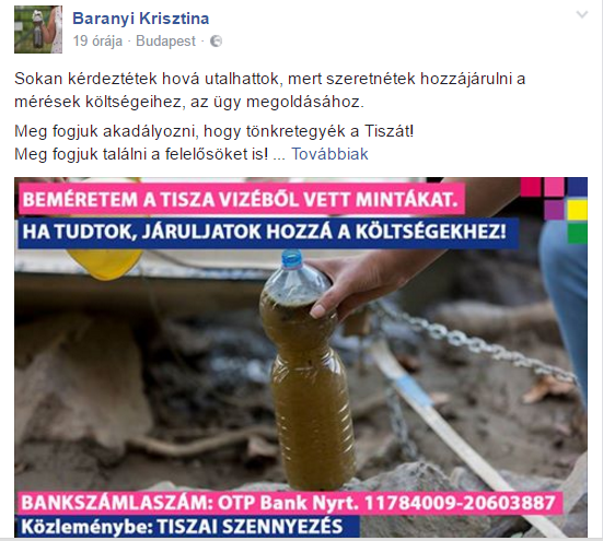 Küldünk pénzt, hátha visszautasítja ezt is és megoldja saját zsebből (Forás: Facebook)